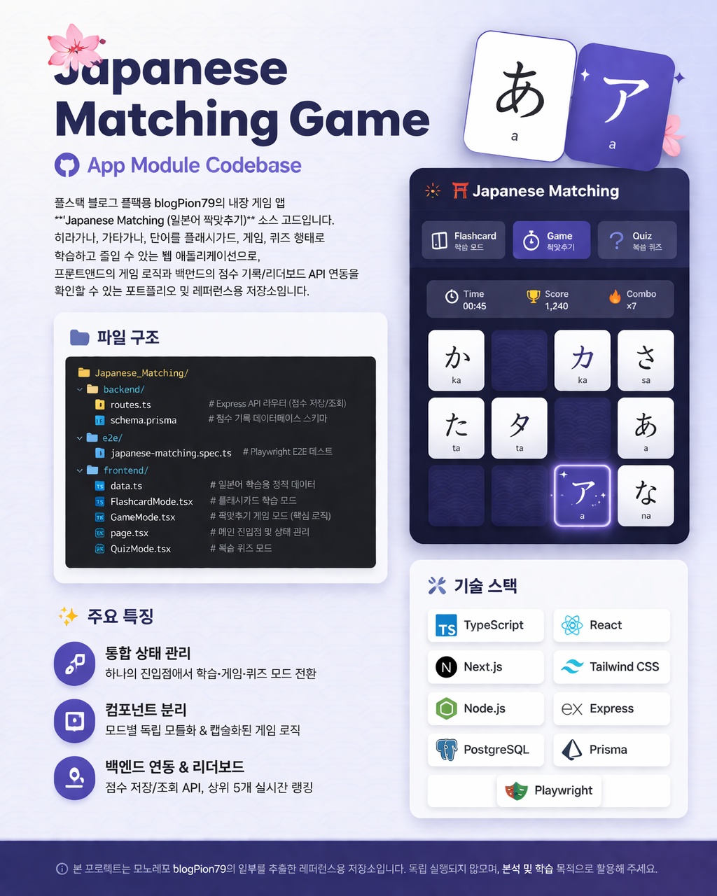 Japanese Matching Game